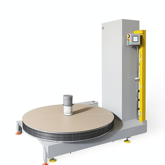 automatic turntable stretch pallet shrink wrapping machine with scale