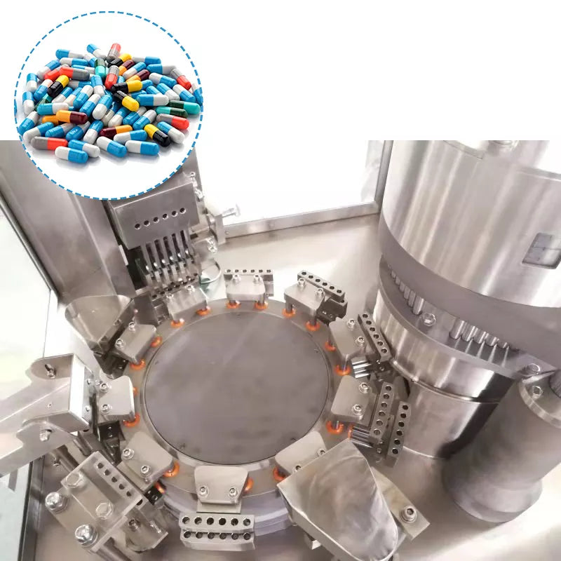 automatic double loader Capsule Filling Machine granules empty capsule filling