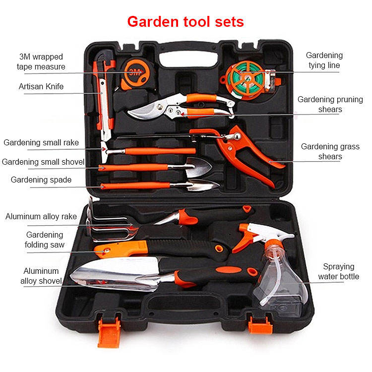 Wholesale 12 Pcs Multifunctional Toolbox Portable Garden Tools Garden Watering Tools Garden Tool Set