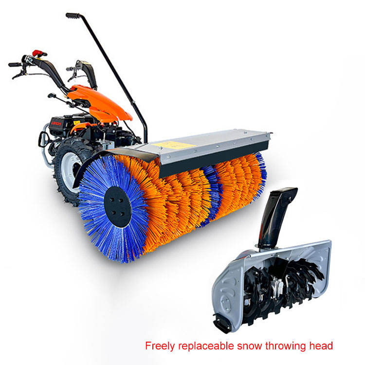 Gasoline Engine Powered Propelled Snow Removal Equipment 3 Point Gas Hand Propelled Snow Sweeper