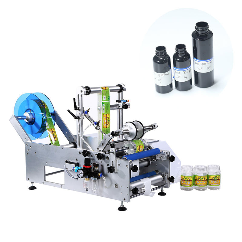 Semi automatic Body oil bottle round labeling machine