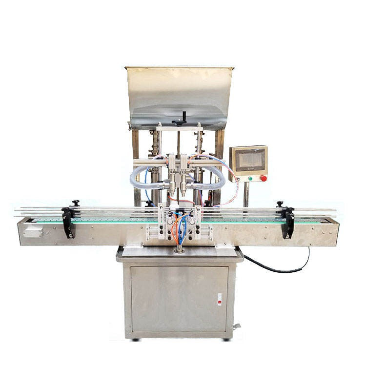 full automatic stainless steel 4 heads liquid filling machine with conveyor