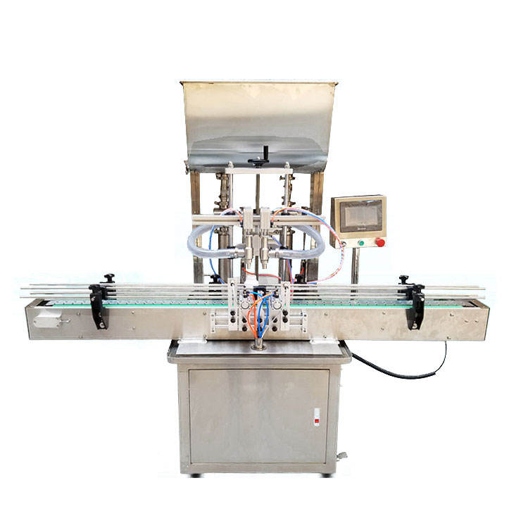 full automatic stainless steel 4 heads liquid filling machine with conveyor