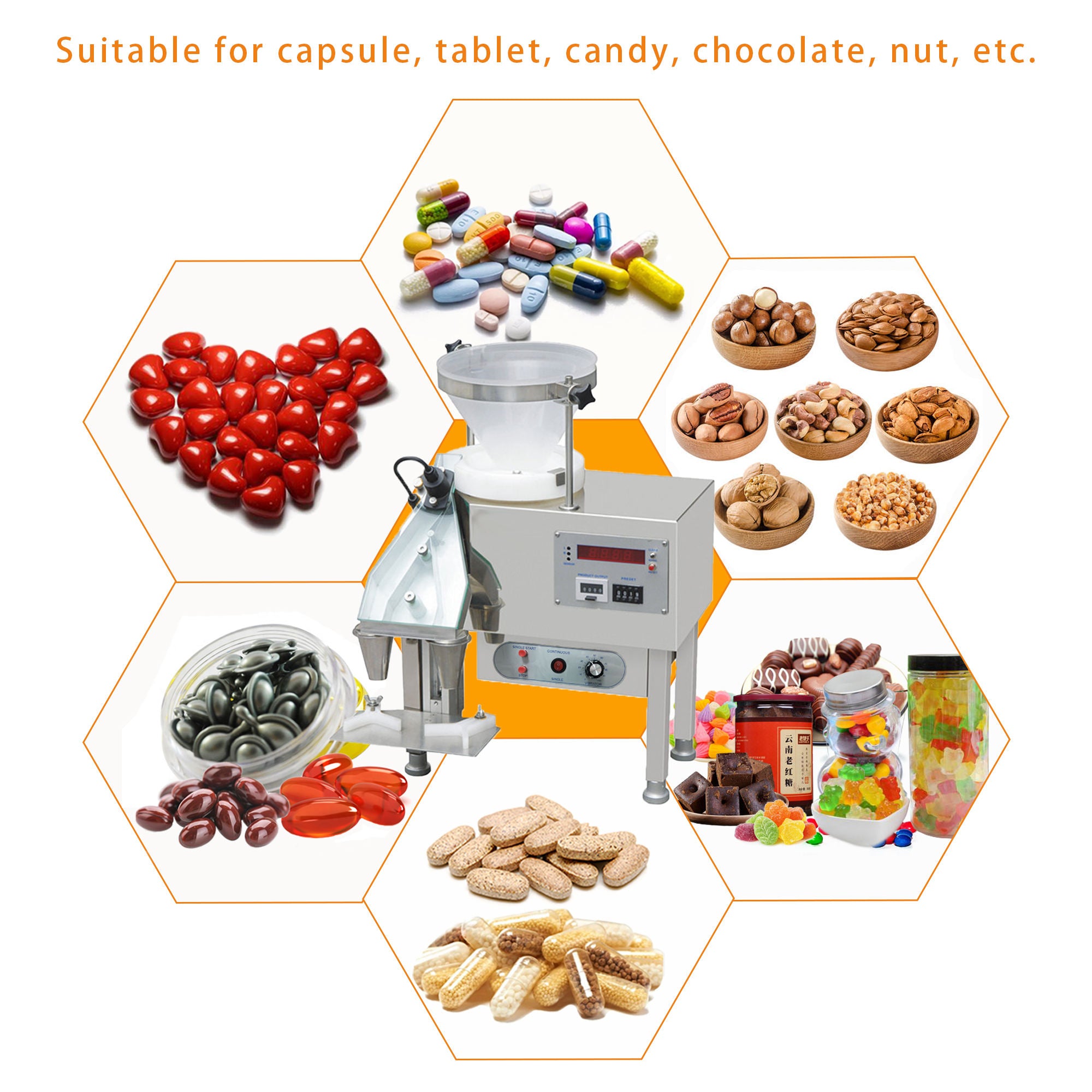 Small Capsule Tablet Counting Machine Lab Scale Tablet Counting Filling Machine
