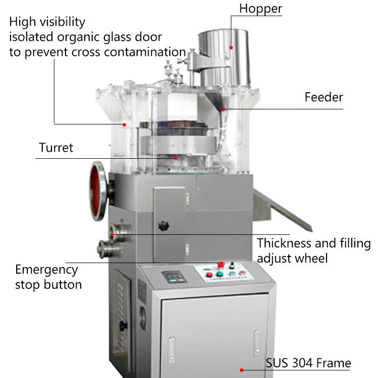 good performance Pharmaceutical Rotary tablet press / tablet making machine